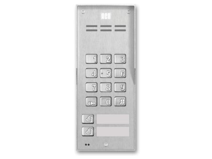 FAM-P-2NPZSACC NT - Panel na digitálne inštalácie, 2 tlačidlá na volanie, číselná klávesnica, bezkontaktná čítačka (ACC) - ACO