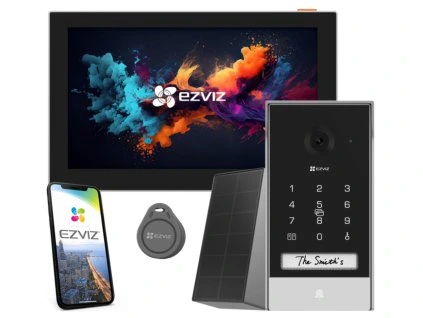 EP7 - Bezdrôtový WiFi videovrátnik, 2K, Dekodér, Čítačka, Solárny panel - EZVIZ
