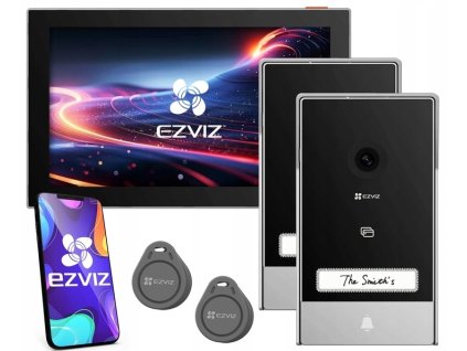 HP7 2-ENTRY - IP videovrátnik 2-drôtový, WiFi, 2x bránová stanica s čítačkou - EZVIZ