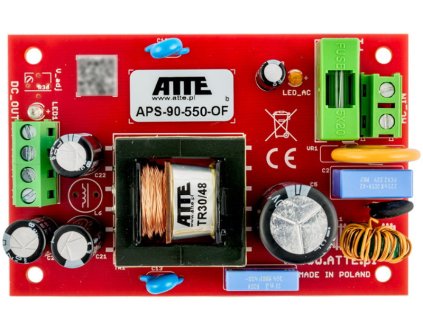 APS-90-550-OF - Sieťový napájací zdroj SMPS, 55V, 1,7A, 90W - Atte