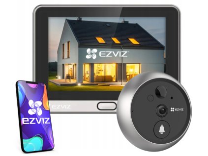 large dp2 2k inteligentny wizjer wifi z ekranem dotykowym kamera 3mpx kat 166 ezviz 6941545619477