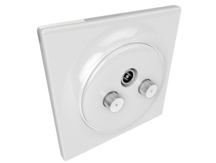 FGWTFEU-021 - Elektrická zásuvka Walli N 2x TV-SAT / 1xRTV - Fibaro