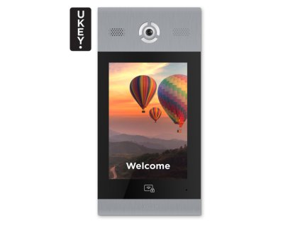 AA-14FB SILVER - Dverový panel IP, 10" LCD, UKEY, SIP 2.0 - BasIP