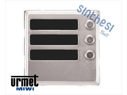 1148/13 - Čelná doska s 3 tlačidlami - Miwi-Urmet