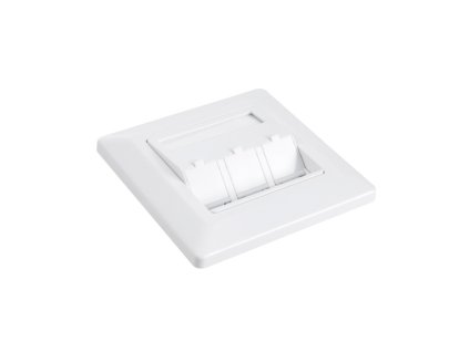 SX9-3-0-WH - Modulárna zásuvka, 3 porty, kat. 6 - Solarix