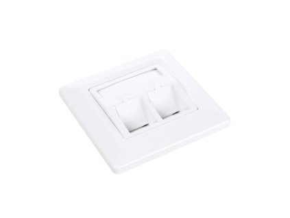 SX9-2-0-WH - Modulárna zásuvka, 2 porty, kat. 6 - Solarix