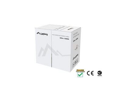 LCU5-12CU-0305-B - LAN kábel UTP, kat.5e, 305m, jednožilový, modrý - LANBERG