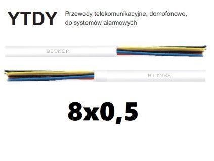 Poplachový kábel YTDY 8x0,5mm - Bitner
