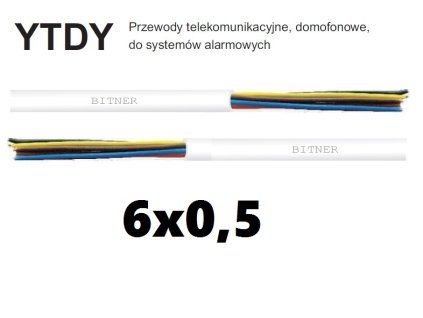 Alarmový kábel YTDY 6x0,5mm - Bitner