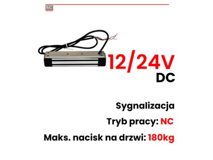 EL-350WS - Vonkajší elektromagnetický zámok 180kg so signalizáciou - SCOT