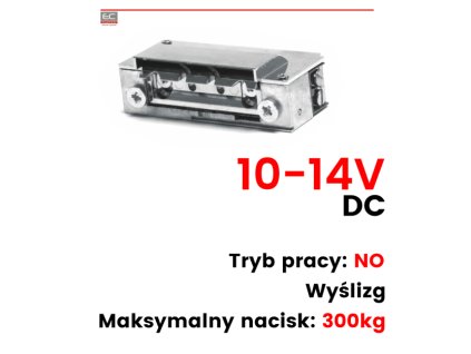 XS12R-C - Reverzný symetrický elektromagnetický zámok s výsuvom 12V - HARTTE