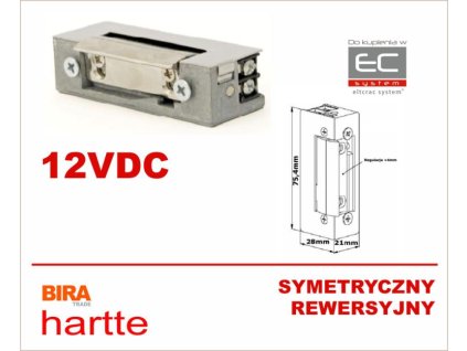 S12R - Elektrický zámok 12VDC symetrický reverzný - Hartte