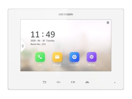 large ds kh6220 le1 white monitor do wideodomofonu ip 7 lcd poe hikvision ds kh6220 le1 white