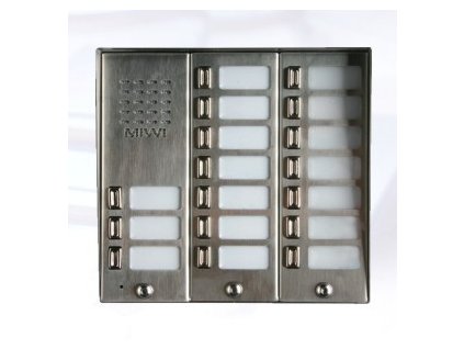 5025/17D - Vonkajšia kazeta so 17 tlačidlami s strieškou - Miwi-Urmet