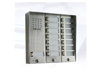 5025/15D - Vonkajšia kazeta s 15 tlačidlami so strieškou - Miwi-Urmet