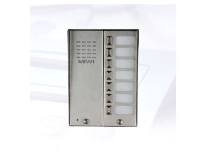 5025/7D - Vonkajšia kazeta so 7 tlačidlami so strieškou - Miwi-Urmet