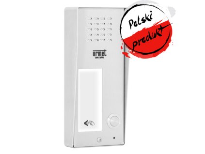 6025/PR1-RF - Vonkajšia kazeta z nehrdzavejúcej ocele s 1 tlačidlom, čítačkou RFID a informačným modulom série ELITE - Miwi-Urmet