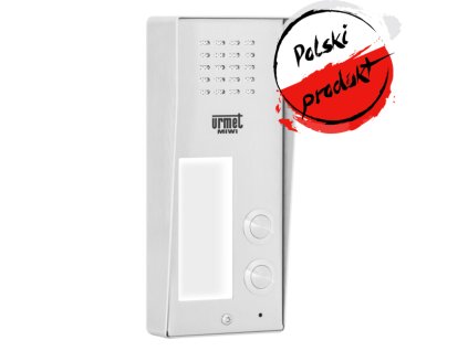 6025/PR2 - Vonkajšia kazeta z nehrdzavejúcej ocele s 2 tlačidlami a informačným modulom série ELITE - Miwi-Urmet