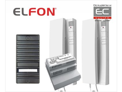 Mi1 AU1/3 Sada domového telefónu s napájacím zdrojom a 2 telefónmi A-U1/3 - Elfon