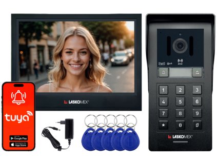 BASTION Gemini - Video vrátnik IP 2-vodičový, WiFi, FullHD, TUYA - Laskomex