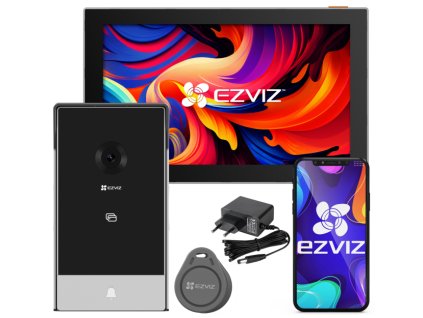 large cp7 wideodomofon ip 2 zylowy wifi czytnik brelokow 2x i o ezviz cp7