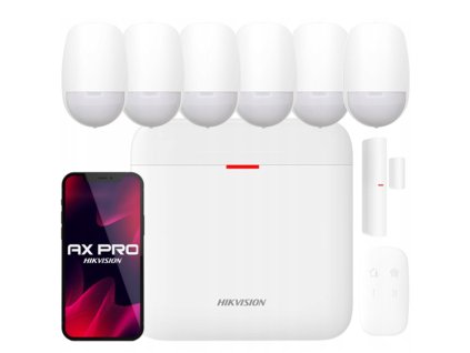 Bezdrôtový alarmový systém AX PRO, 6x PIR pohybový senzor, WiFi, GPRS - Hikvision