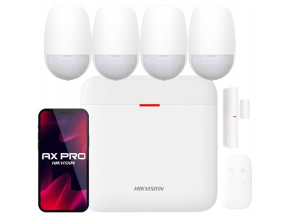 Bezdrôtová alarmová sada AX PRO, 4x PIR pohybový senzor, WiFi, GPRS - Hikvision