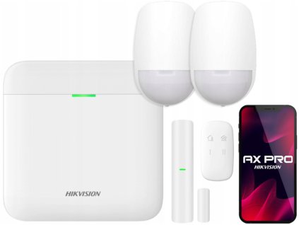 Bezdrôtová alarmová sada AX PRO, 2x PIR pohybový senzor, WiFi, GPRS - Hikvision