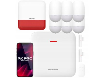 Bezdrôtová poplachová súprava AX PRO, 6x PIR detektor pohybu, siréna, WiFi, GPRS - Hikvision