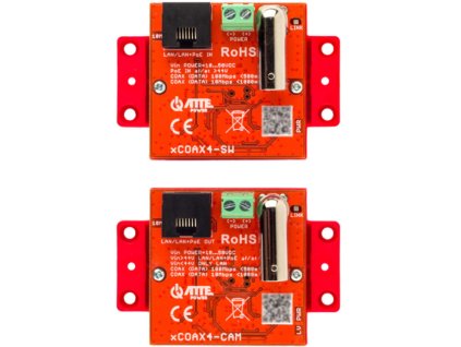 xCOAX4-SET - Sada aktívnych konvertorov LAN+PoE po koaxiáli, 10/1000Mbps, do 1000m - Atte