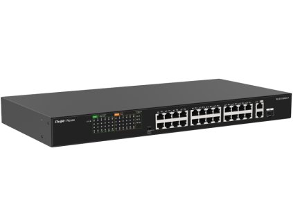 large rg es126fgs p switch sieciowy poe 24 2 combo niezarzadzalny 370w reyee by ruijie rg es126fgs p