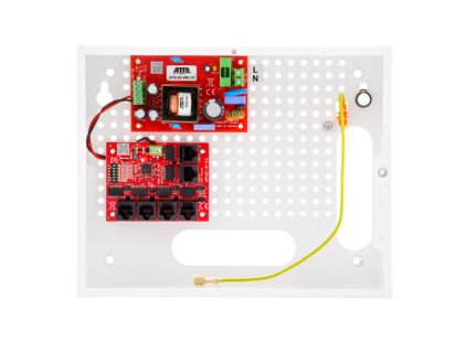 IP-5-11-E / BCS-IP4/E-S - Nevyrovnávacia súprava pre 5 IP kamier, PoE switch s napájacím zdrojom v skrinke, Long Range - ATTE