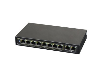 S108 - PoE prepínač, 10-portový pre 8 IP kamier - PULSAR
