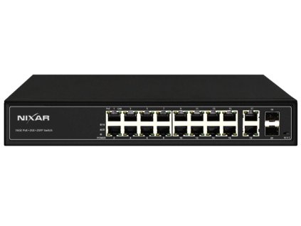 NX-S2600P-16G2TS - Switch PoE 16+4, 2x SFP, Gigabitový, 300W - NIXAR
