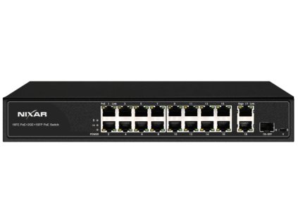 NX-S2600P-16F1G1TC-3 - Switch PoE 16+2, 1x SFP, Uplink 1000Mbps, 300W - NIXAR