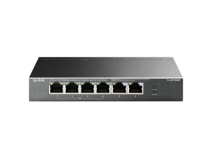 TL-SF1006P - Prepínač PoE 4+2, 100Mbps, 67W - TP Link