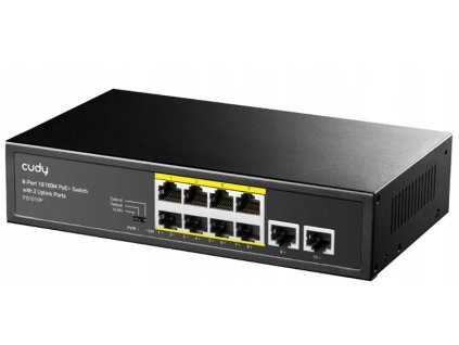 FS1010P - Switch PoE 8+2 10/100Mbps, 8x PoE+, 120W - Cudy