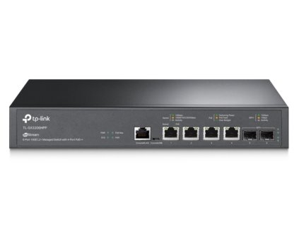 SX3206HPP - Spravovaný prepínač Jetstream, 6x Port 10GE, 4x PoE++, 2x SFP - TP Link