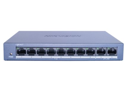 DS-XS0110-P - Switch PoE 8+2, nespravovaný, 60W - Hikvision