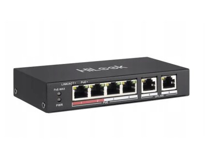 SW-06-POE - Prepínač PoE 4+2 10/100Mbps, 4x PoE, 35W - Hilook od Hikvision