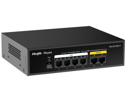 large rg es106f p switch poe 4 2 10 100mb s niezarzadzalny 54w reyee by ruijie rg es106f p