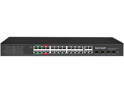 NX-S5800P-24G4TC-S - Prepínač PoE Enterprise 24 + 4 COMBO, Full Gigabit, Pasívne / Aktívne PoE, 400W, BT - NIXAR