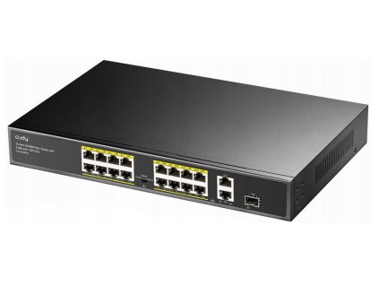 FS1018PS1- PoE prepínač 16+2, 1x SFP port, Uplink 1000 Mbps, 200W - CUDY