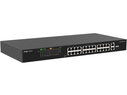 RG-ES126FGS-LP - PoE 24+2 sieťový prepínač, Combo, nespravovaný, 180W - Reyee by Ruijie