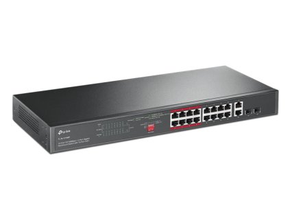 TL-SL1218MP - Prepínač 16x PoE+ 10/100Mbps, 2x Uplink 1 Gbps - TP-LINK