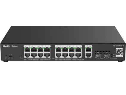 RG-ES220GS-P - Gigabitový PoE prepínač 16+2, 2x SFP, riaditeľný, 250W - Reyee od Ruijie