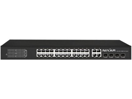 NX-S5800P-24F4GC - Prepínač PoE 24 + 4, 4x COMBO Uplink 1000Mbps, 400W - NIXAR