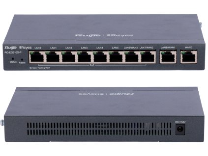 large rg eg210g p router zarzadzalny poe 8 2 full gigabit 1000mbps 80w reyee by ruijie rg eg210g p