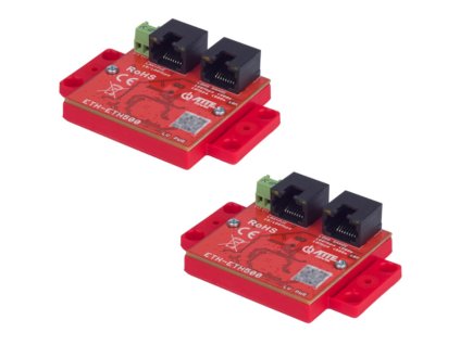 ETH-ETH500-SET - Sada extenderov, LAN+PoE dosah do 800m, 10/100Mbps - Atte