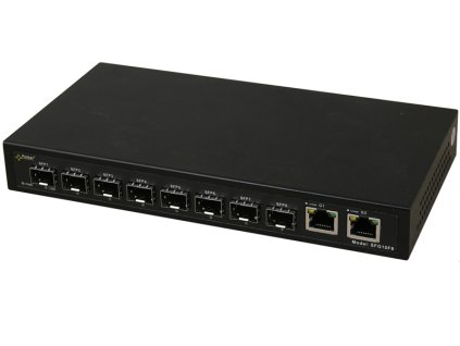 SFG10F8 - Optický switch 8x SFP + 2x RJ45 Gigabit - Pulsar